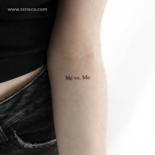 Tatuaje temporal "Yo contra mí" - Juego de 3