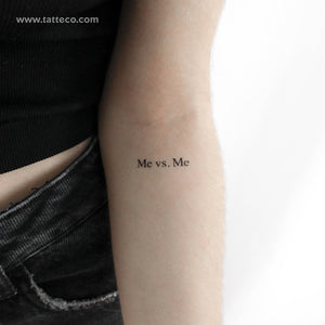 Me vs. Me Temporary Tattoo - Set of 3