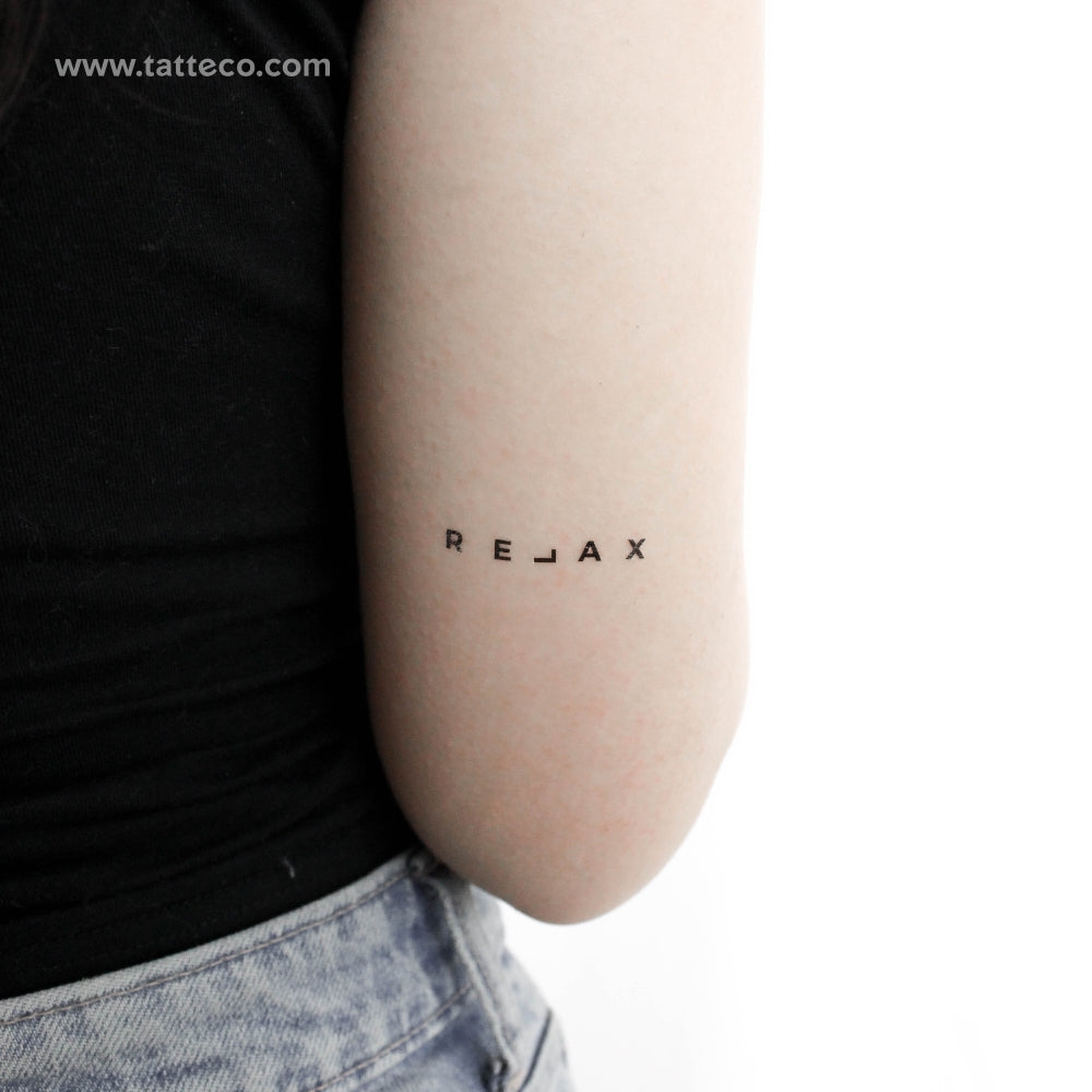 Relax Temporary Tattoo - Set of 3
