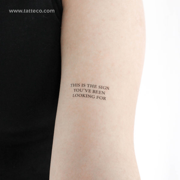 This Is The Sign You've Been Looking For Temporary Tattoo - Set of 3