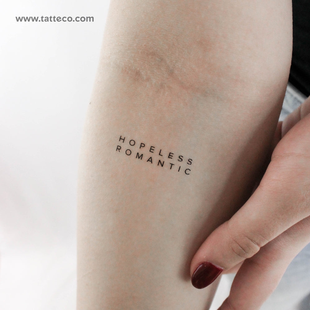 Hopeless Romantic Temporary Tattoo - Set of 3