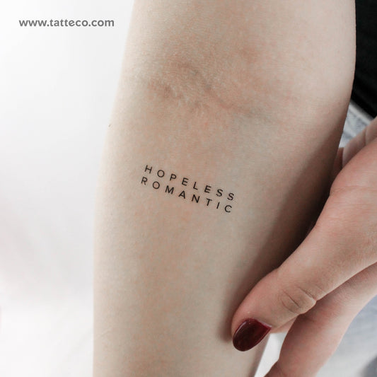 Hopeless Romantic Temporary Tattoo - Set of 3