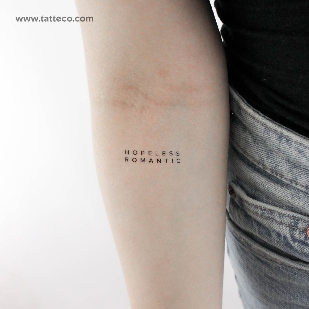 Hopeless Romantic Temporary Tattoo - Set of 3