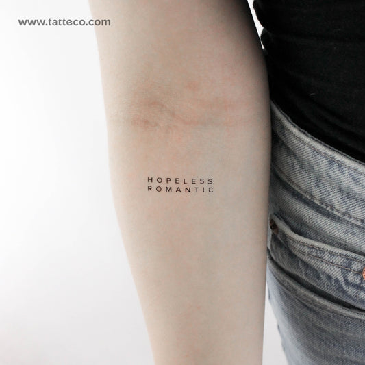 Hopeless Romantic Temporary Tattoo - Set of 3