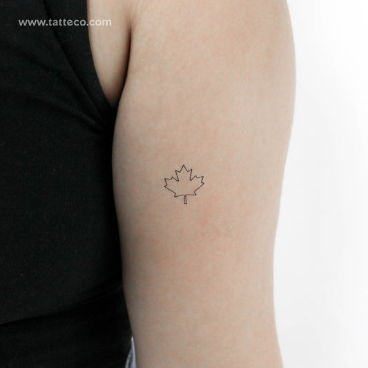 Tatuaje temporal de hoja de arce canadiense (juego de 3)