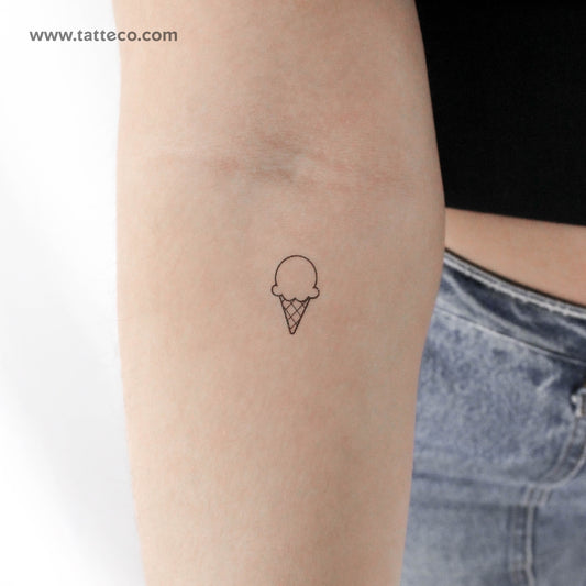 Tatuaje temporal de helado - Juego de 3