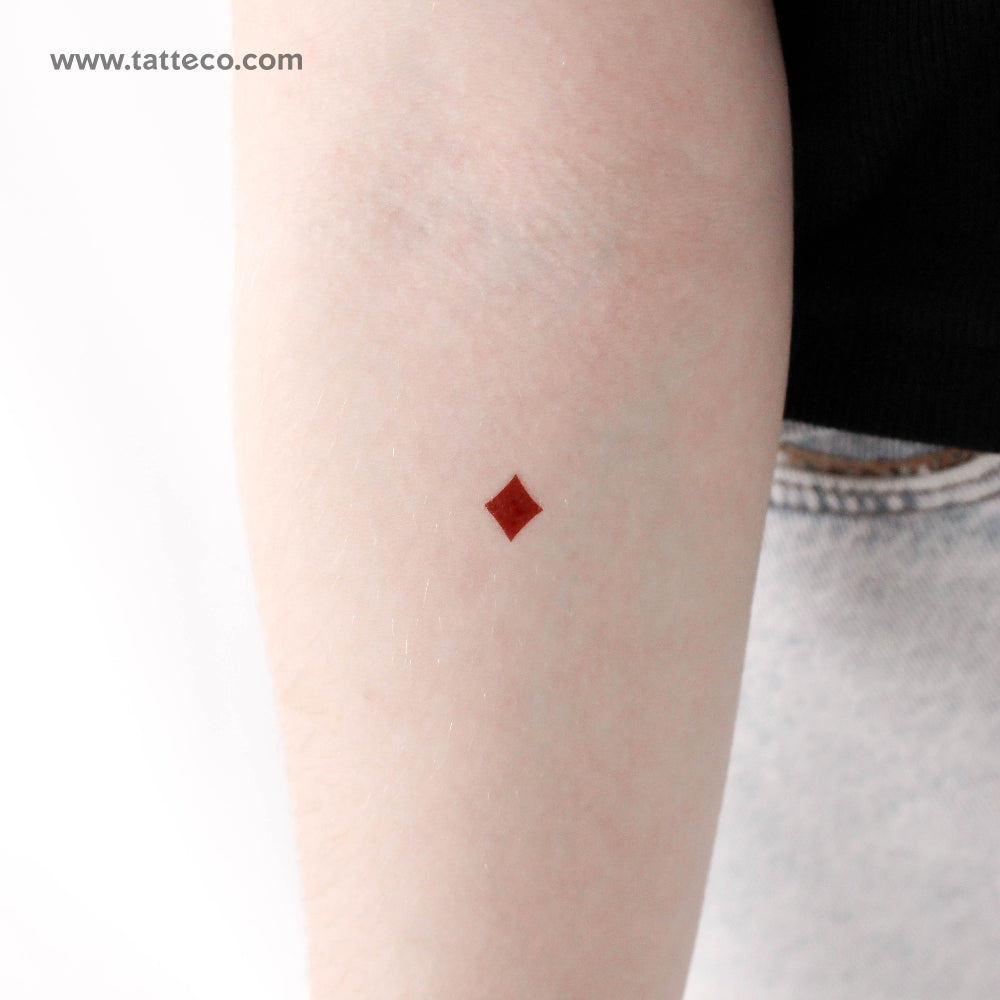 Tatuaje temporal de naipes de diamantes (juego de 3) 