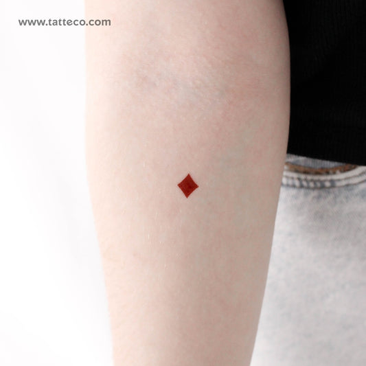 Tatuaje temporal de naipes de diamantes (juego de 3) 