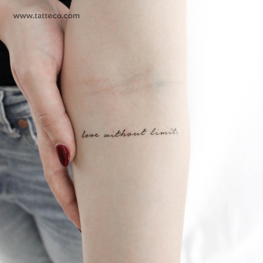 Tatuaje temporal "Amor sin límites" - Juego de 3