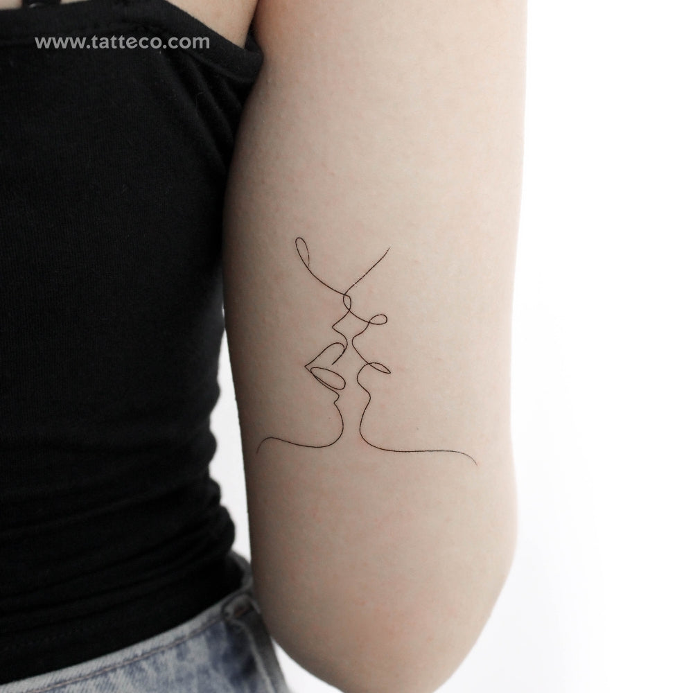 Kiss Temporary Tattoo by Harmlessberry - Set of 3