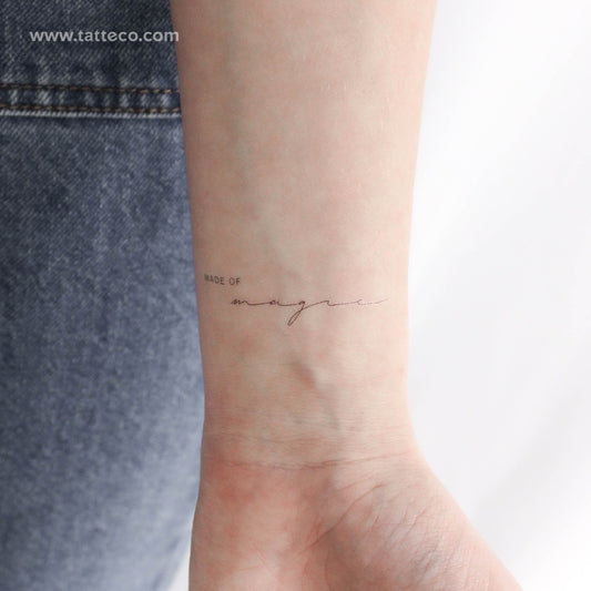 Tatuaje temporal "Hecho de magia" de Harmlessberry - Juego de 3