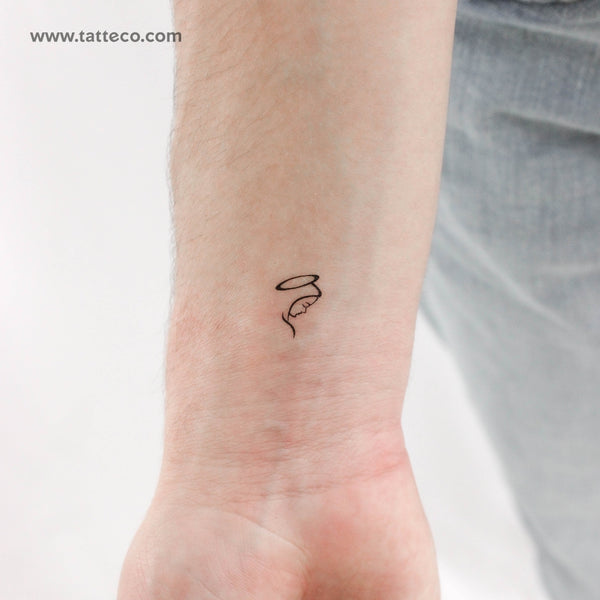 Small Minimalist Virgin Mary Temporary Tattoo - Set of 3