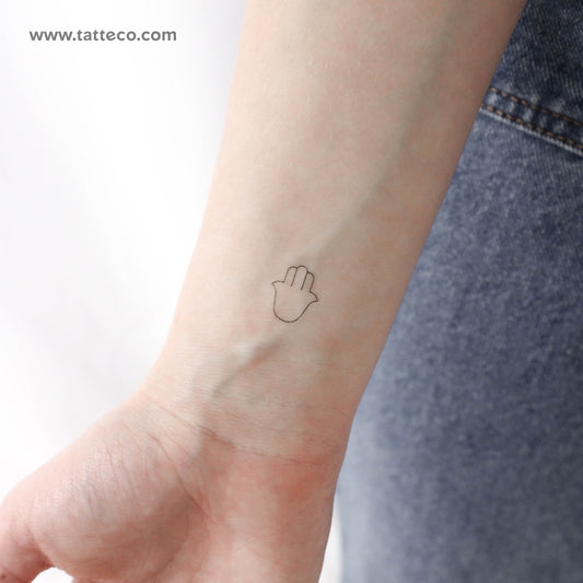 Tatuaje temporal minimalista de Hamsa - Juego de 3