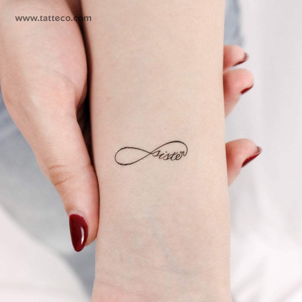 Infinity Sister Temporary Tattoo - Set of 3