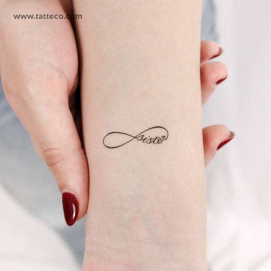 Infinity Sister Temporary Tattoo - Set of 3