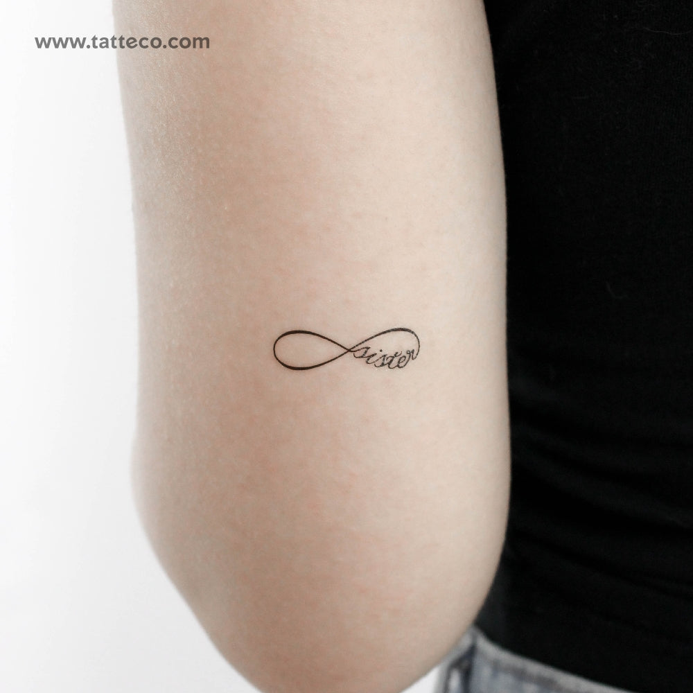 Infinity Sister Temporary Tattoo - Set of 3