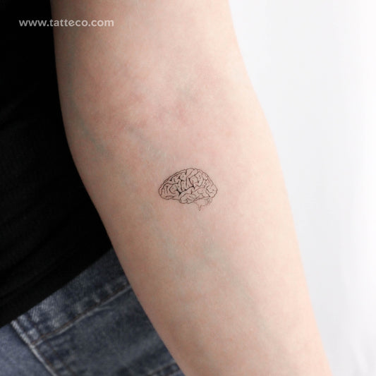 Tatuaje temporal de cerebro - Juego de 3