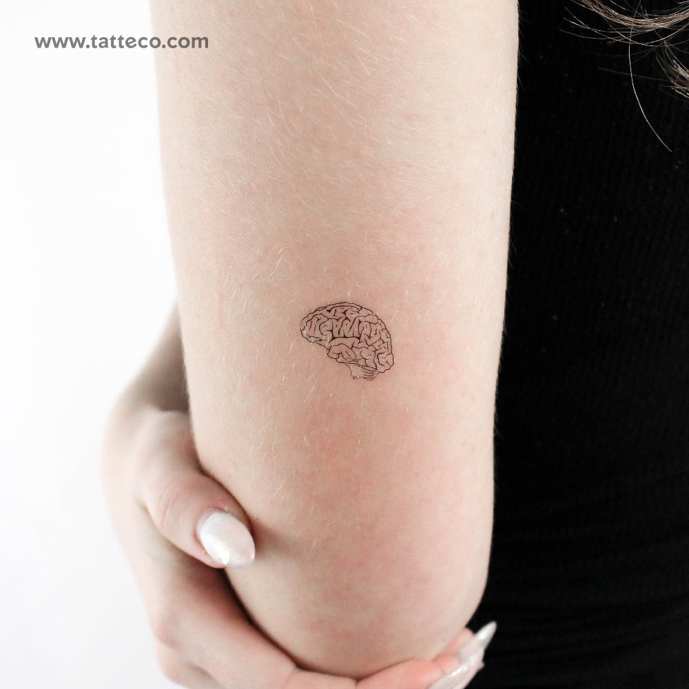 Brain Temporary Tattoo - Set of 3