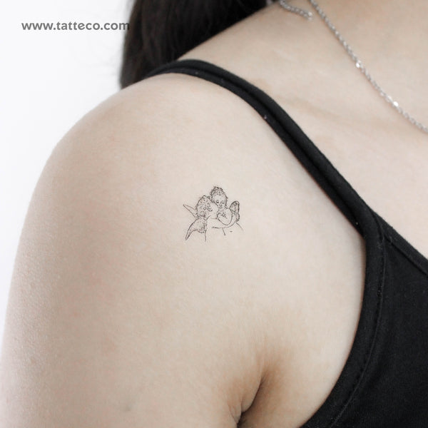 Small First Kiss Temporary Tattoo - Set of 3