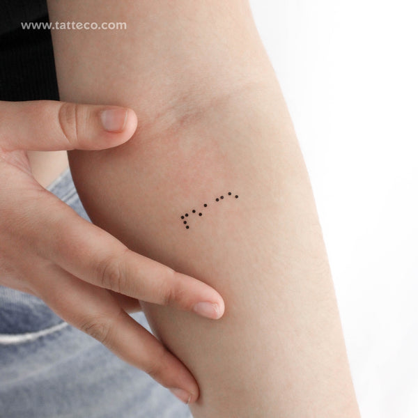 Braille Peace Temporary Tattoo - Set of 3