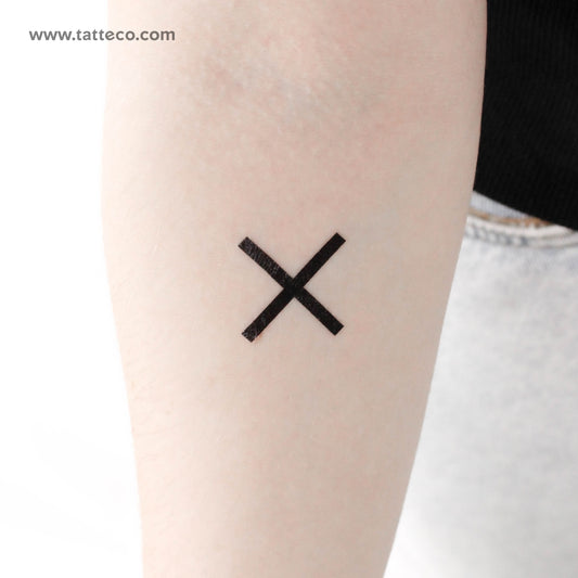 Tatuaje temporal de la cruz de San Andrés (juego de 3)