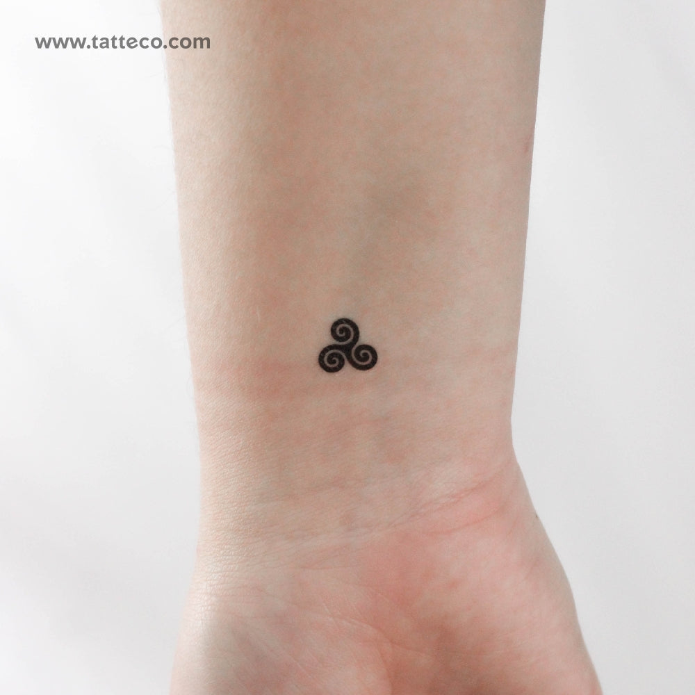 Small Triskelion Temporary Tattoo - Set of 3
