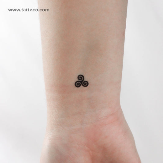Small Triskelion Temporary Tattoo - Set of 3