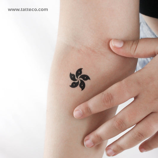 Hong Kong Flower Temporary Tattoo - Set of 3