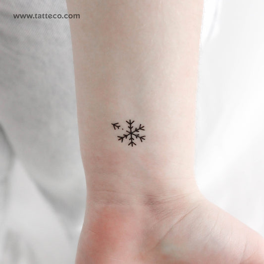 Tatuaje temporal de copo de nieve de avión - Juego de 3