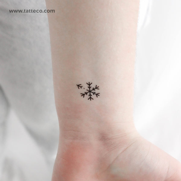 Airplane Snowflake Temporary Tattoo - Set of 3