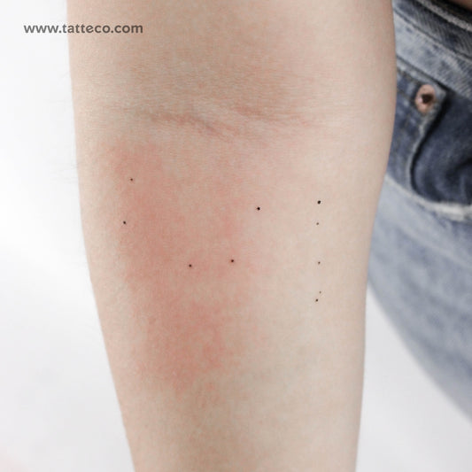 Minimalist Gemini Constellation Temporary Tattoo - Set of 3