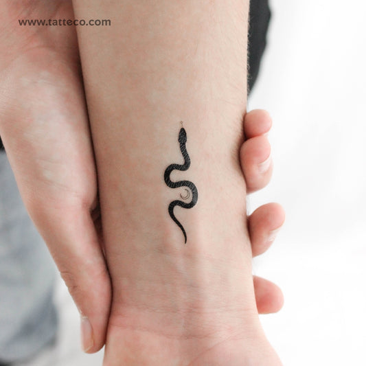Tatuaje temporal "La serpiente Soma" [Negro] de Jakenowicz - Juego de 3