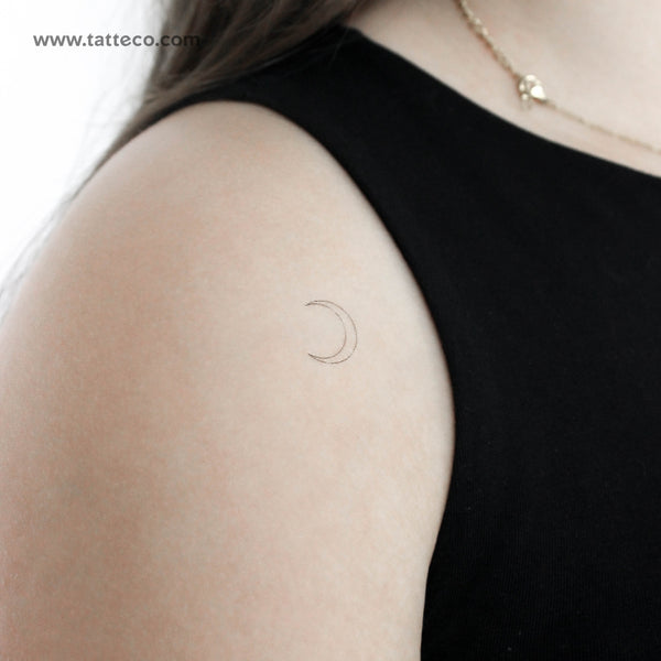 Crescent Moon Type II by Jakenowicz Temporary Tattoo - Set of 3