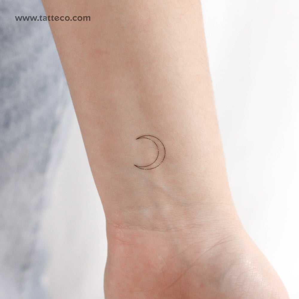 Tatuaje temporal de luna creciente tipo II de Jakenowicz (juego de 3)