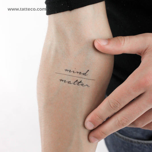 Mind Over Matter Temporary Tattoo - Set of 3