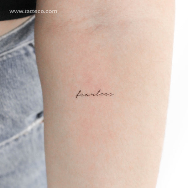 Small Fearless Temporary Tattoo - Set of 3