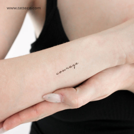 Tatuaje temporal "Pequeño coraje" - Juego de 3