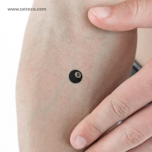 Tatuaje temporal de bola ocho - Juego de 3