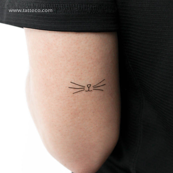 Minimalist Cat Whiskers Temporary Tattoo - Set of 3