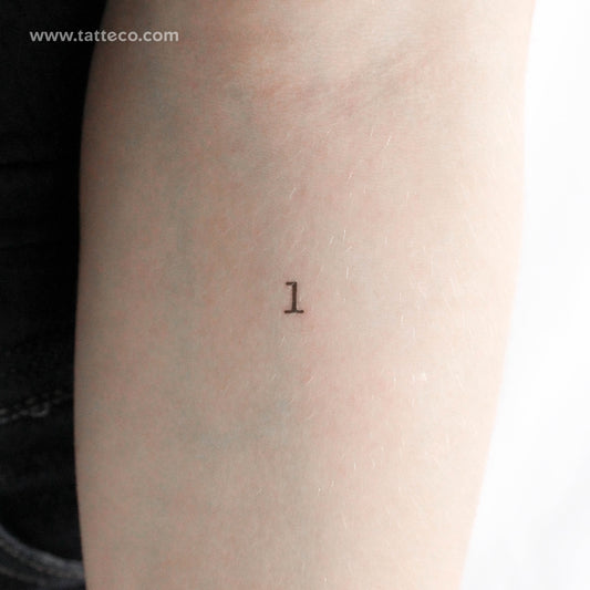 Number 1 Temporary Tattoo - Set of 3