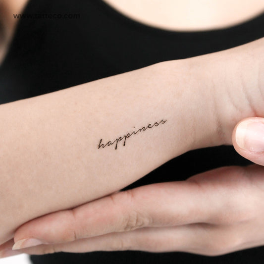 Small Happiness Temporary Tattoo - Set of 3