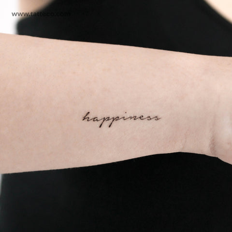 Small Happiness Temporary Tattoo - Set of 3