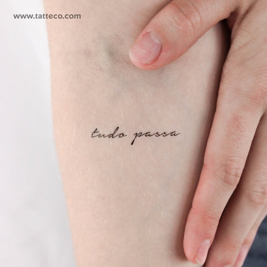 Tudo Passa Temporary Tattoo - Set of 3