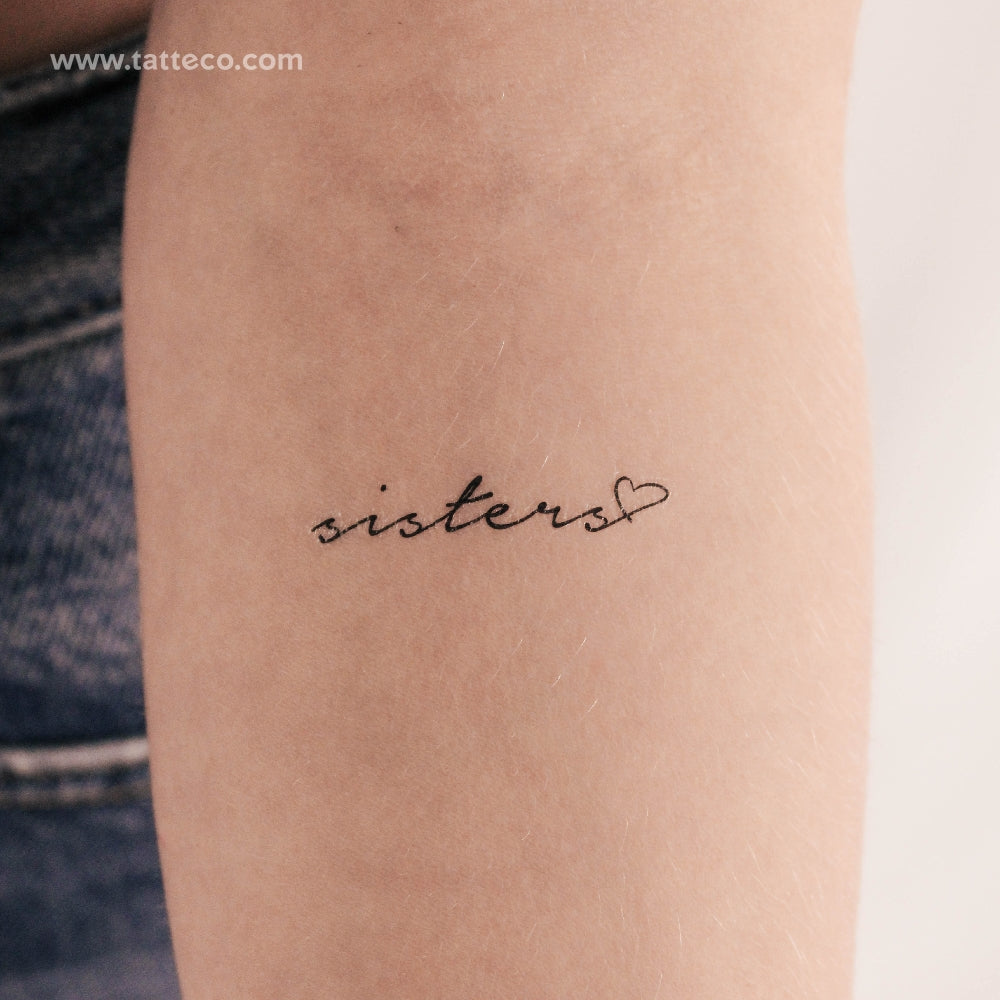Sisters Love Temporary Tattoo - Set of 3