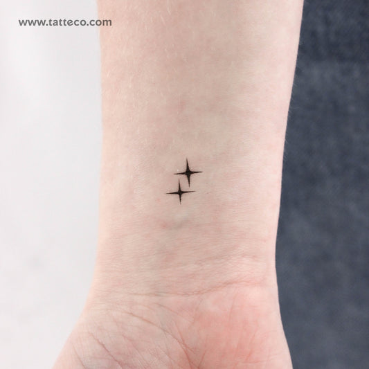 Bright Sparkle Couple Temporary Tattoo - Set of 3