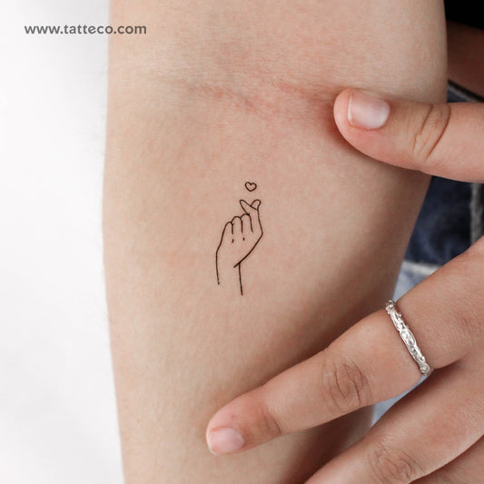 Tatuaje temporal coreano ILY - Juego de 3