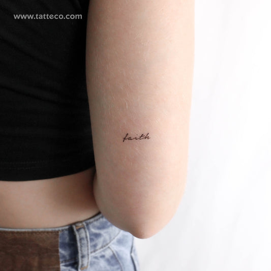Tatuaje temporal de fe - Juego de 3