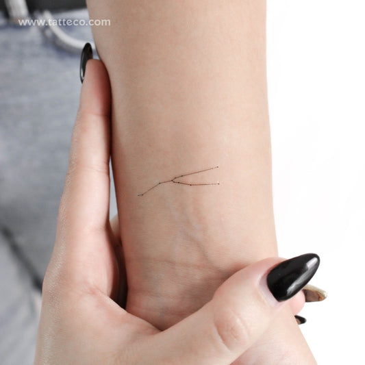 Small Taurus Constellation Temporary Tattoo - Set of 3
