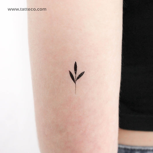 Tatuaje temporal de brote negro - Juego de 3