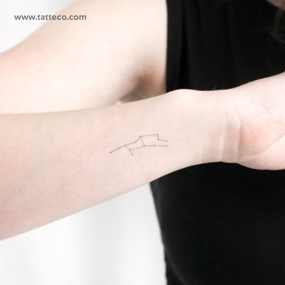 Tatuaje temporal pequeño de la constelación de Virgo (juego de 3)